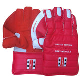 Gray Nicolls Limited Edition Wicket Keeping Gloves - Red (Adult)