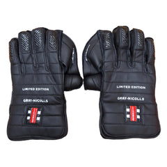 Gray Nicolls Limited Edition Wicket Keeping Gloves - Black (Adult)