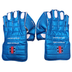 Gray Nicolls Limited Edition Wicket Keeping Gloves - Blue (Adult)