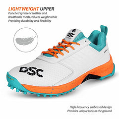 DSC Jaffa 22 Cricket Shoes- White/Orange