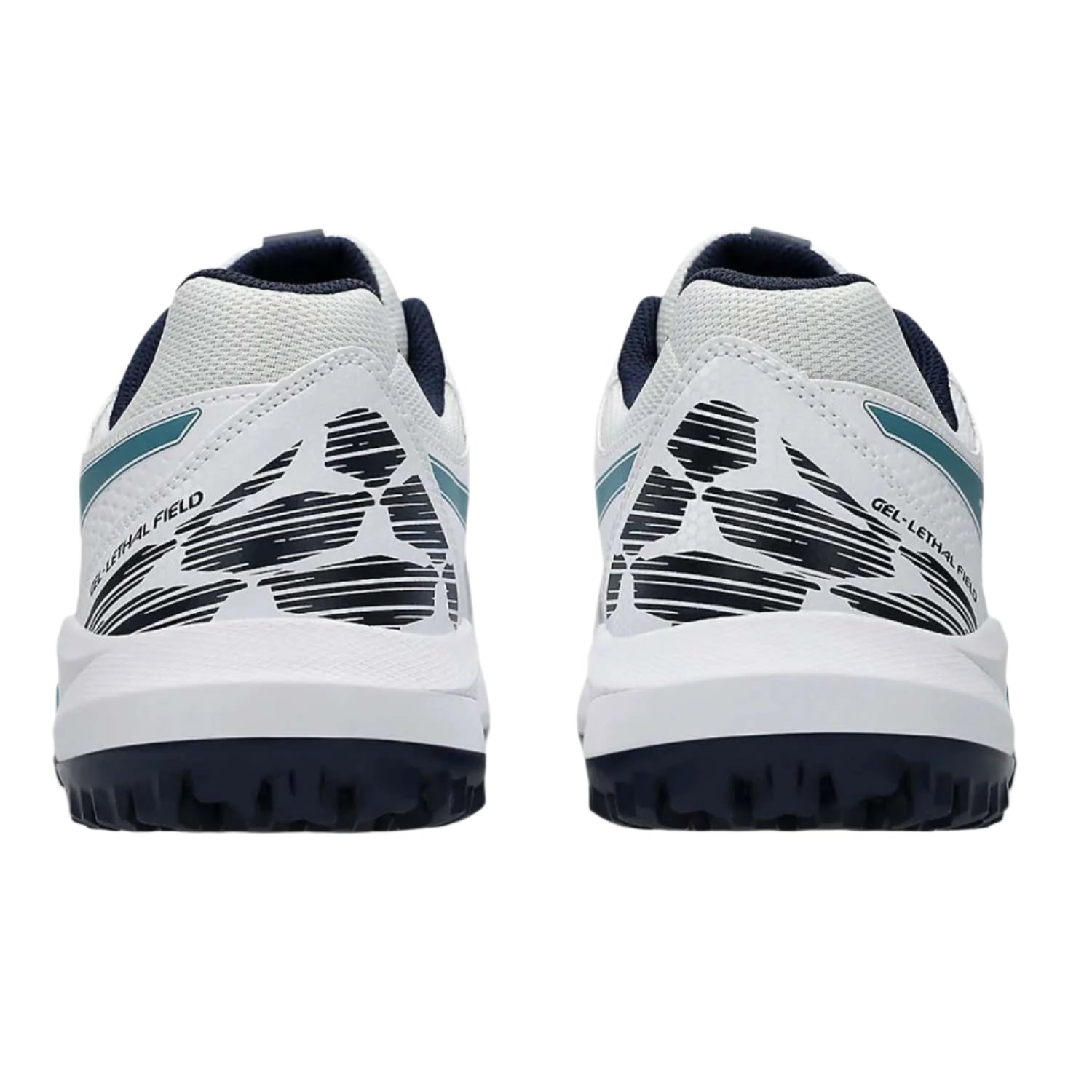 ASICS GEL-LETHAL FIELD 2 Cricket Shoes (White/Atlantis Blue)
