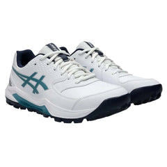 ASICS GEL-LETHAL FIELD 2 Cricket Shoes (White/Atlantis Blue)
