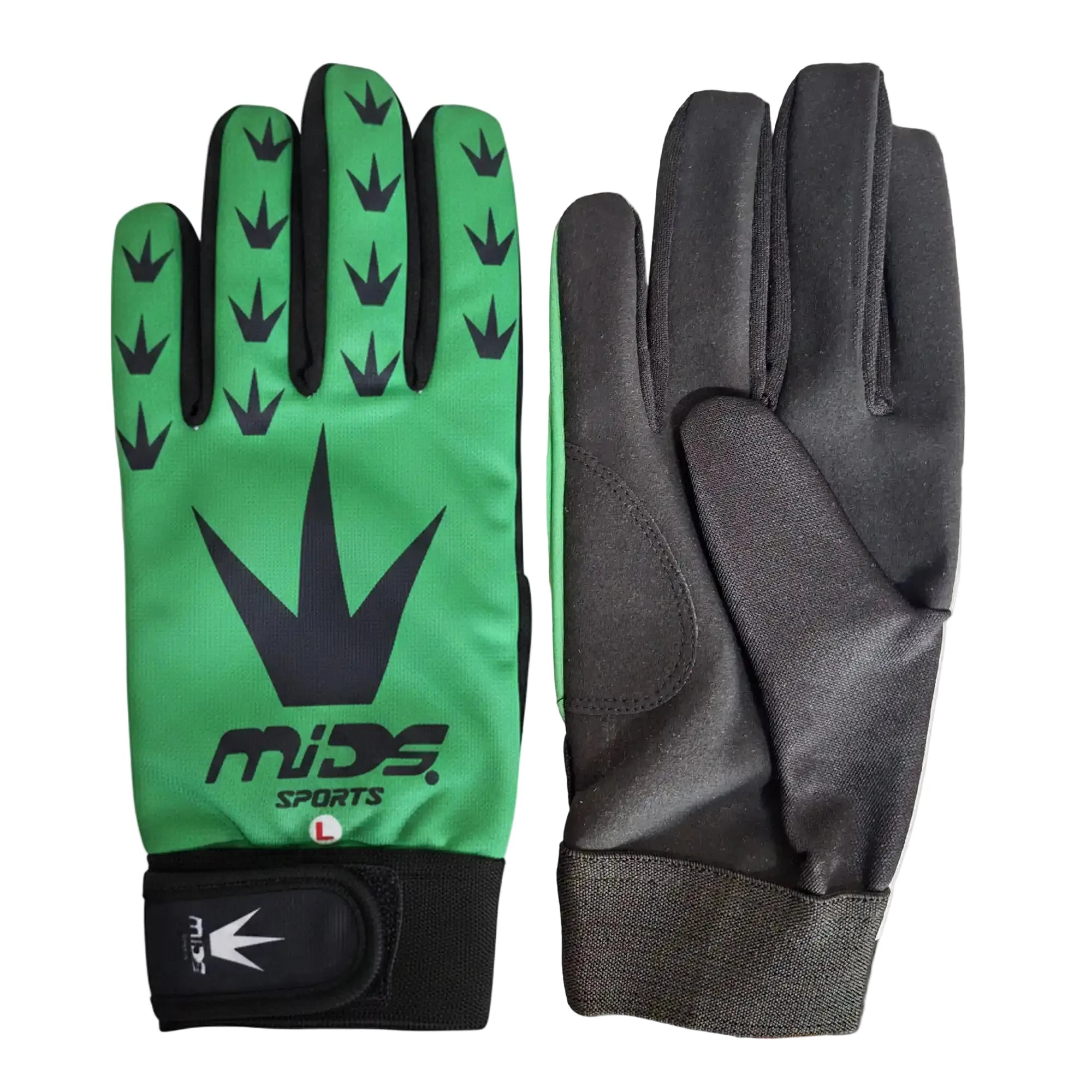 MIDS Tape Ball Batting Gloves Green (Adult)