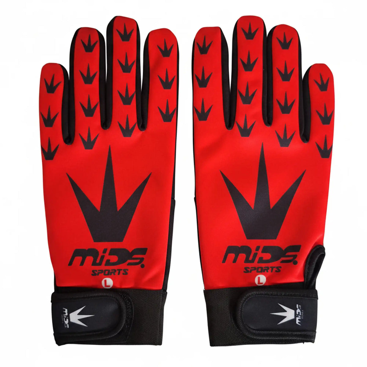 MIDS Tape Ball Batting Gloves Red (Adult)