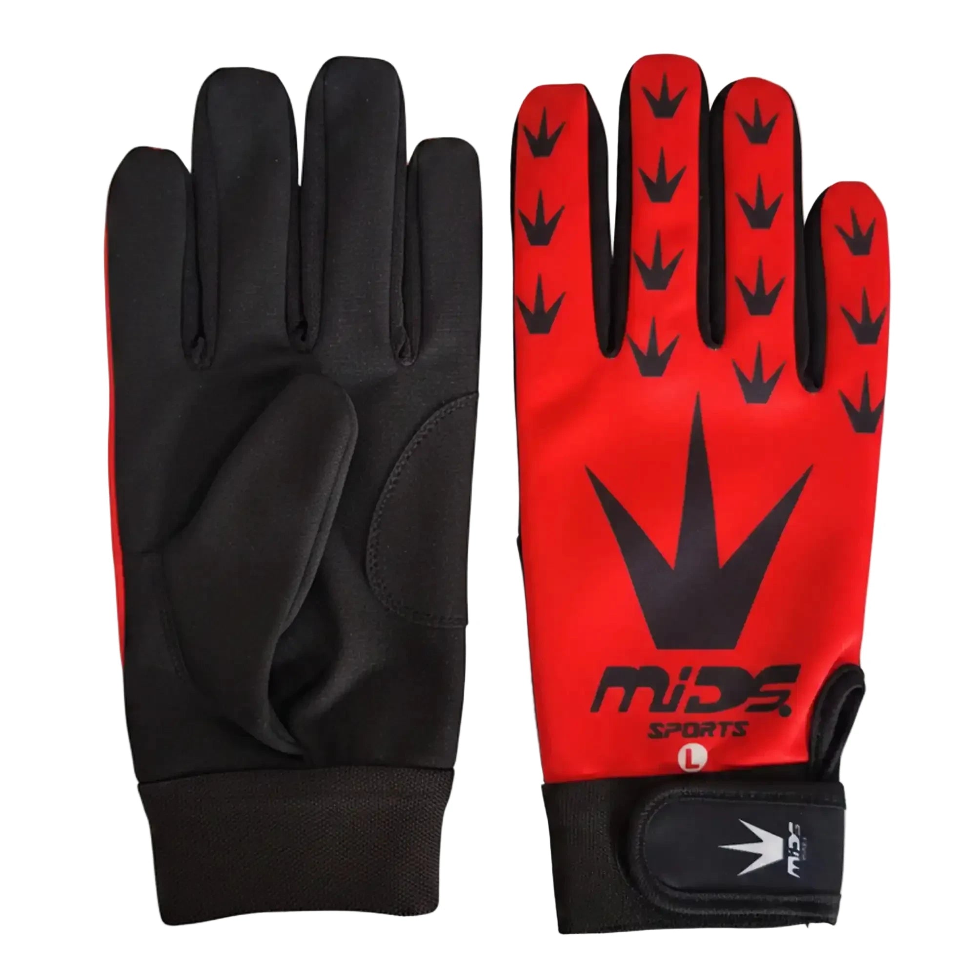 MIDS Tape Ball Batting Gloves Red (Adult)
