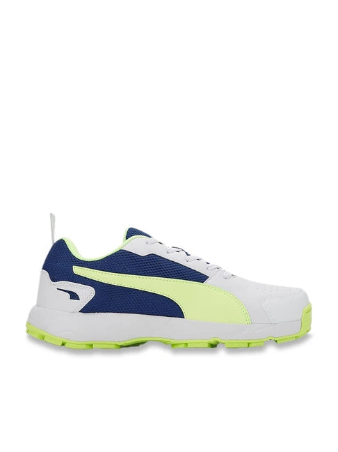 Puma Cricket Shoes High Run - White/Blue/Lime