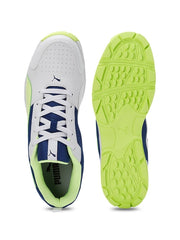 Puma Cricket Shoes High Run - White/Blue/Lime