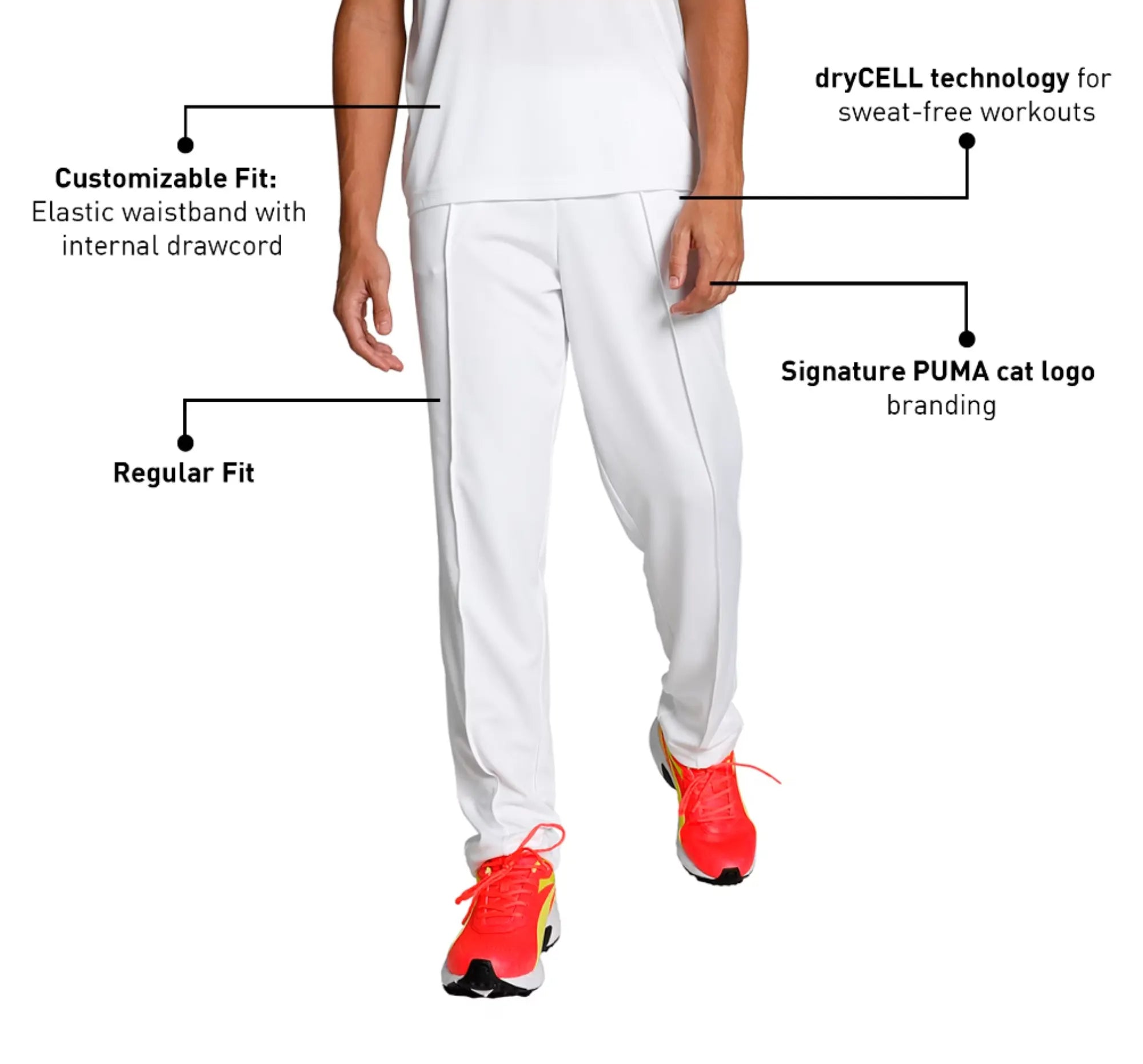 Puma Cricket White Trousers