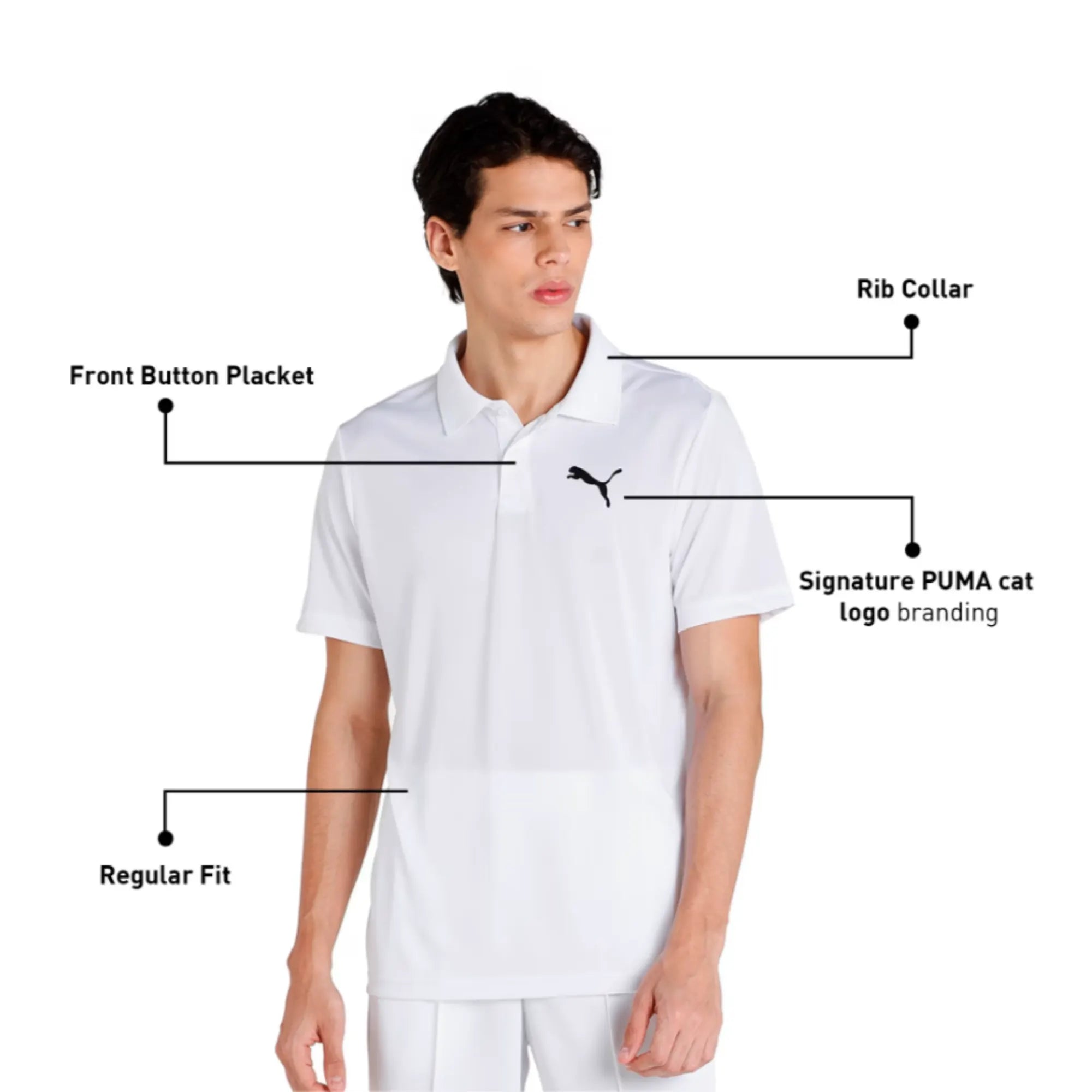 Puma Cricket White Shirts