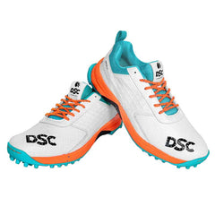 DSC Jaffa 22 Cricket Shoes- White/Orange